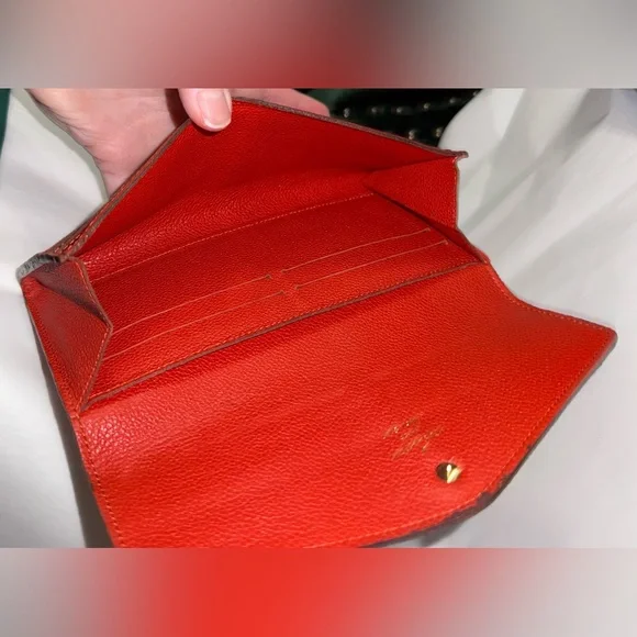 Louis Vuitton AUTHENTIC Monogram Empreinte Curieuse Orient Orange Leather Wallet - Picture 13 of 16